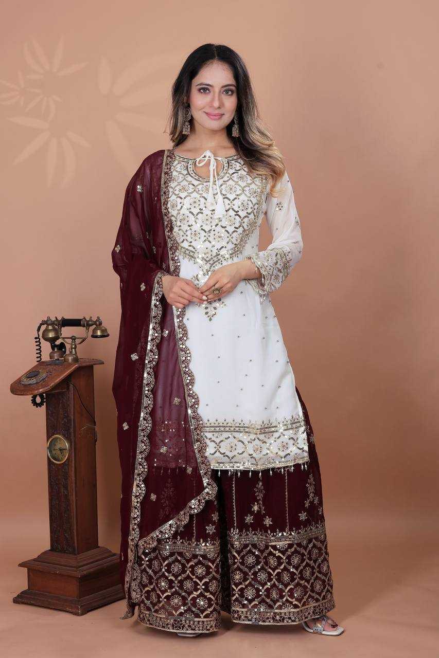 Ynf Faux Georgette KESH499 3119 Kurti Wholesale Party Wear Kurtis Kurti With Palazzo Manufacturer