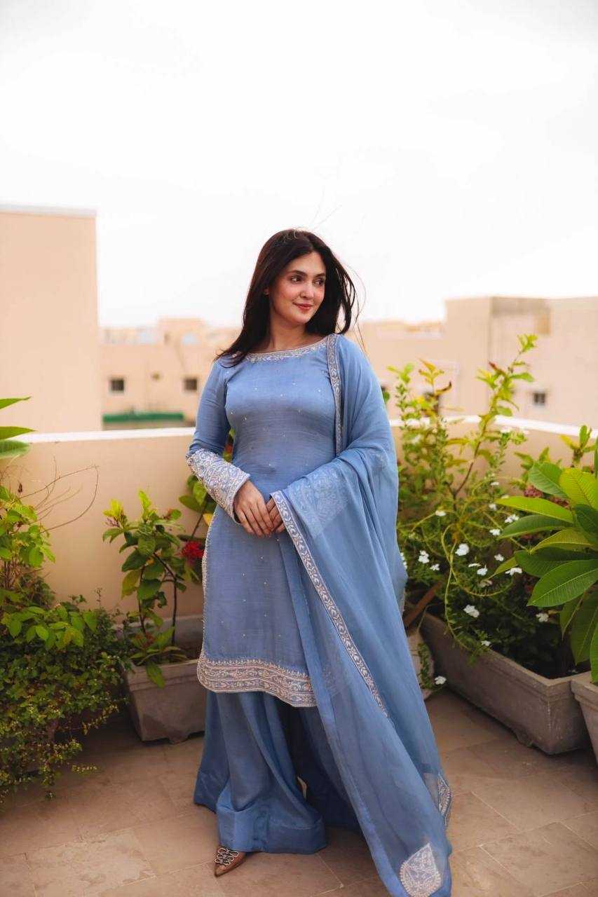 Ynf Faux Georgette KESH499 5281 Suits & Dresses Wedding Collections Festive Collections Wholesale Sharara Salwar Suits Embroidery Suits Georgette Suit Manufacturer