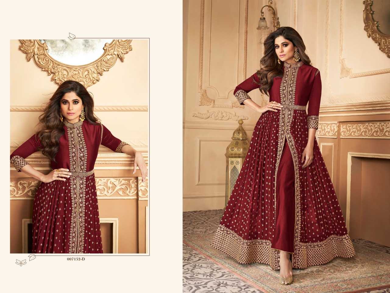 Ynf Faux Georgette KESH504 007152 Gowns Wedding Collections Festive Collections Wholesale Embroidery Gowns Georgette Gown Designer Gowns Manufacturer