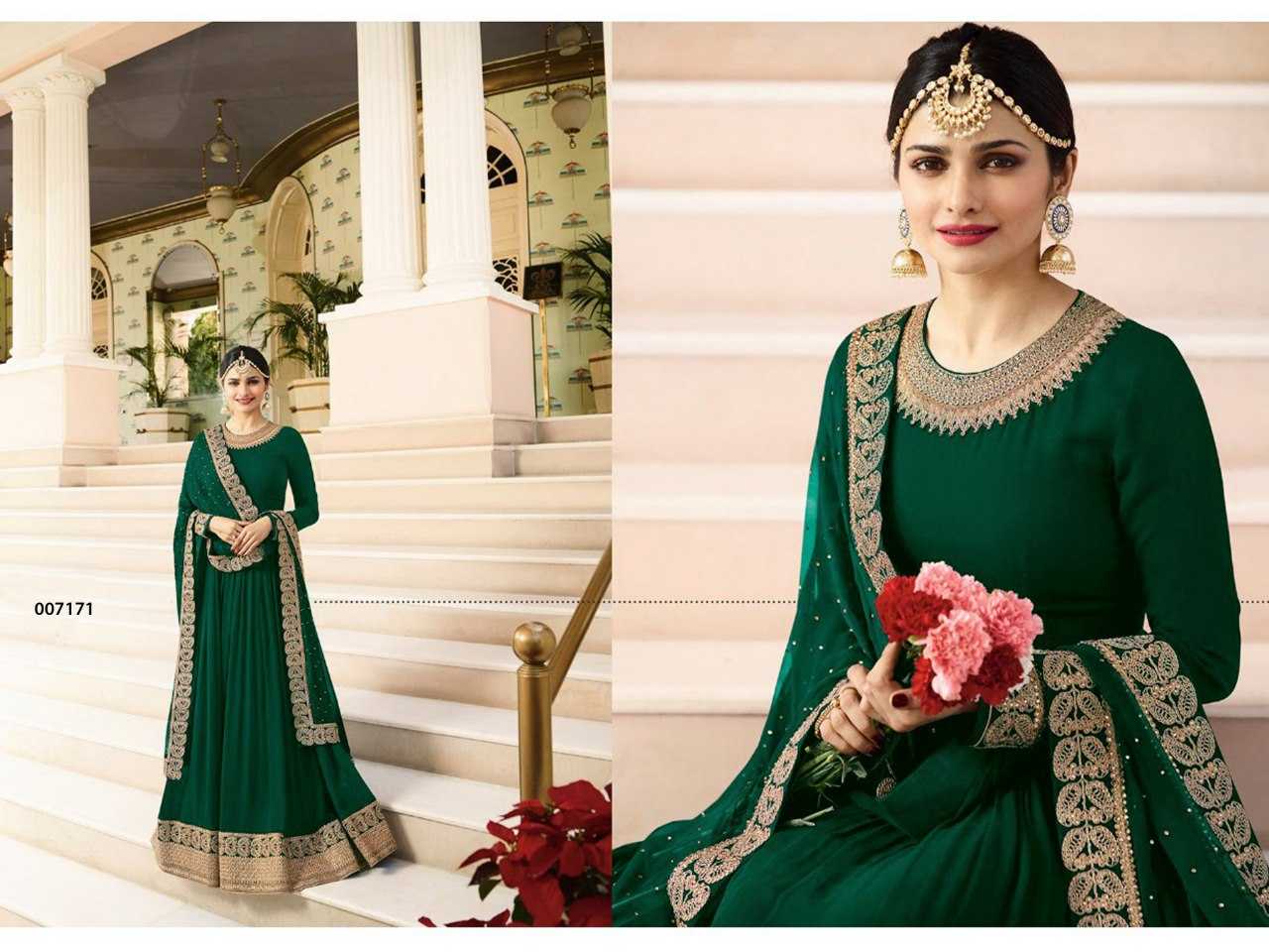 Ynf Faux Georgette KESH504 7171 Gowns Wedding Collections Festive Collections Wholesale Embroidery Gowns Georgette Gown Full Sleeve Gowns Manufacturer