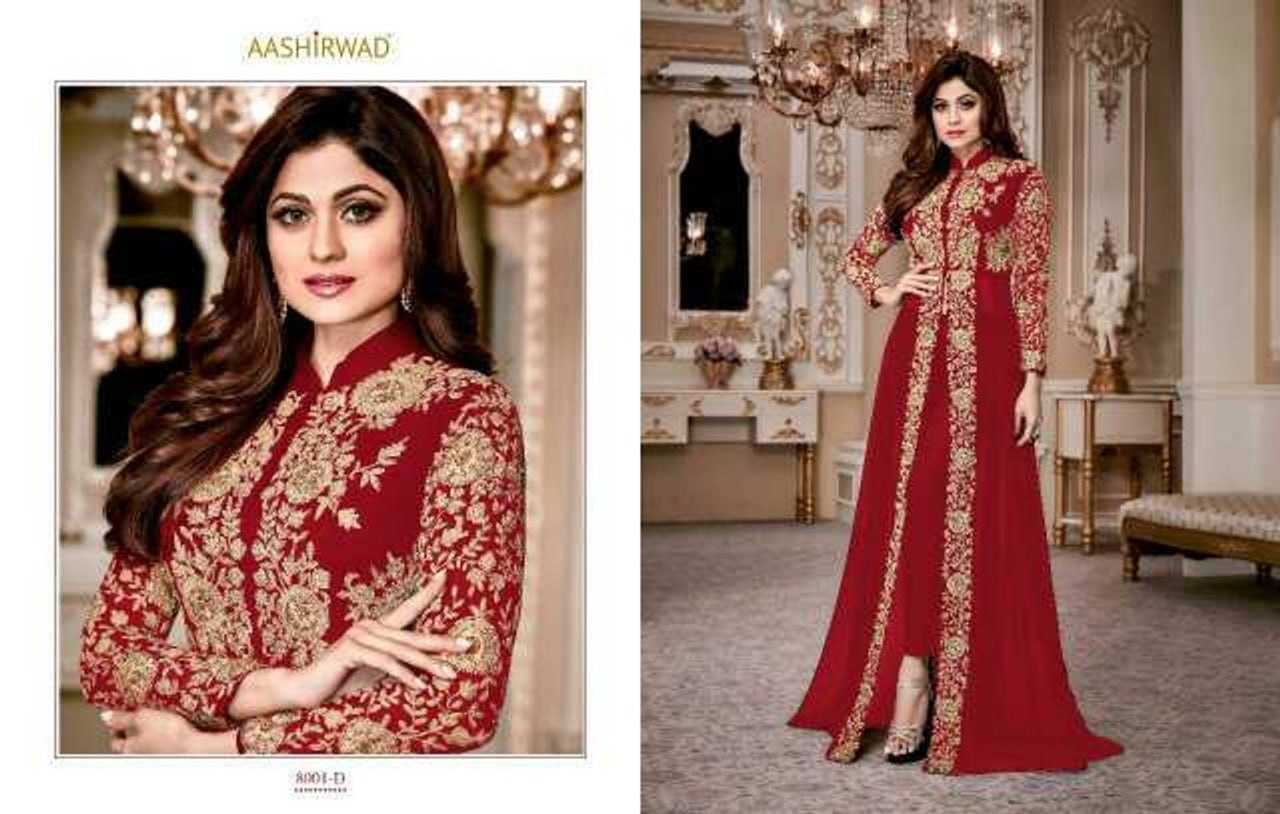 Ynf Faux Georgette KESH504 8001 Gowns Wedding Collections Bollywood Collections Wholesale Embroidery Gowns Georgette Gown Shamita Shetty Manufacturer