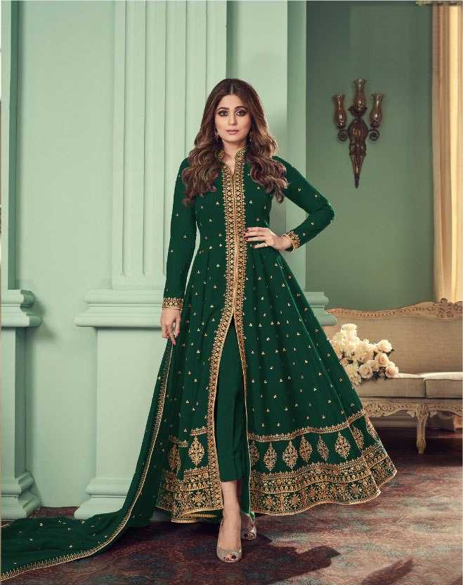 Ynf Faux Georgette KESH504 8527 Gowns Bollywood Collections Festive Collections Wholesale Georgette Gown Sequin Gowns Shamita Shetty Manufacturer