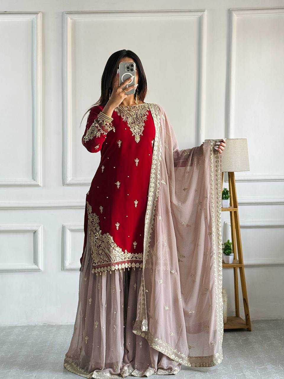 Ynf Faux Georgette KESH506 132 Suits & Dresses Wholesale Ladies Suits Embroidery Suits Designer Suits Manufacturer
