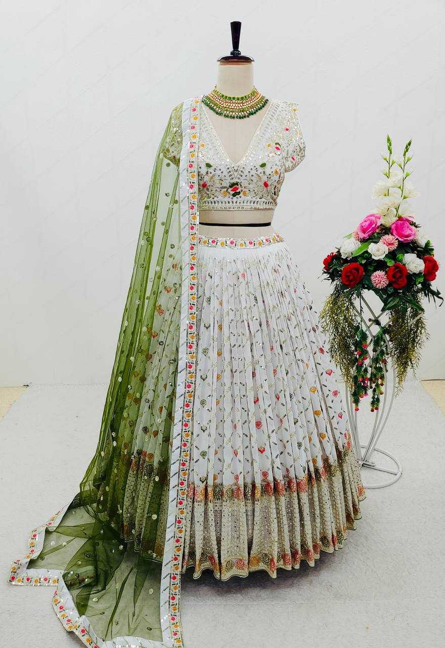 Ynf Faux Georgette KESH506 501 Lehengas Wedding Collections Festive Collections Wholesale Embroidered Lehenga Designer Lehenga Choli Georgette Lehenga Manufacturer