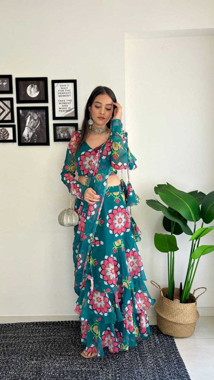 Ynf Faux Georgette KESH516 9273 Sarees Wholesale Ready To Wear Sarees Fancy Sarees Printed Sarees Lehenga Sarees Manufacturer