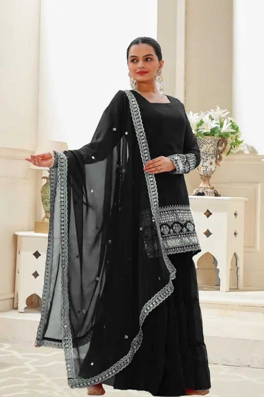 Ynf Faux Georgette RIN129 031 Suits & Dresses Wholesale Ladies Suits Embroidery Suits Georgette Suit Manufacturer