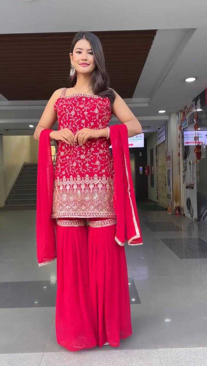 Ynf Faux Georgette RIN162 5855 Suits & Dresses Wholesale Ladies Suits Sharara Salwar Suits Bridal Wedding Dresses Manufacturer
