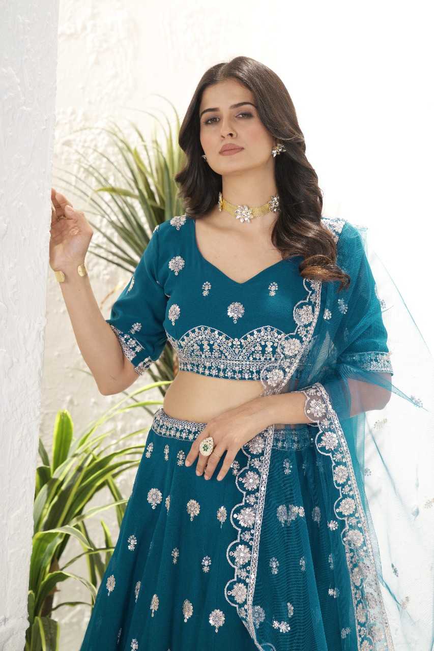 Ynf Faux Georgette RIN197 2985 Lehengas Wholesale Fancy Lehenga Bridal Lehenga Embroidered Lehenga Manufacturer