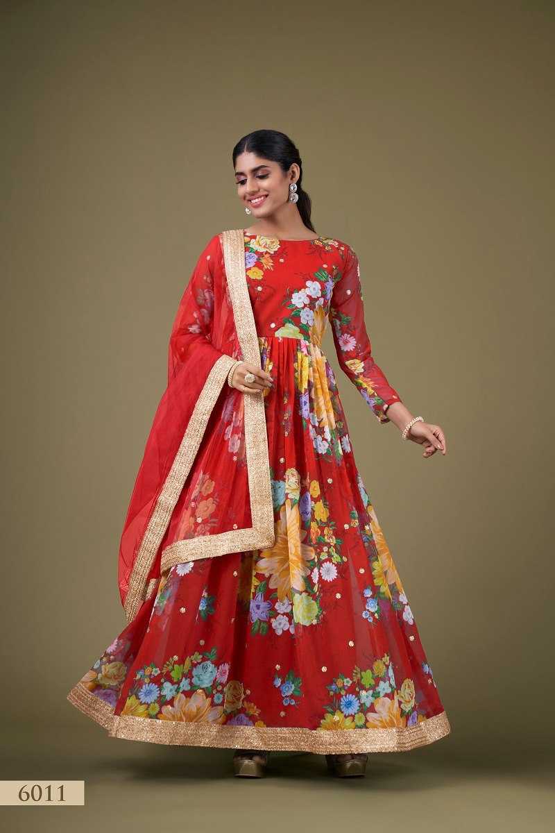 Ynf Faux Georgette RIN227 6011 Gowns Wholesale Party Wear Gowns Designer Gowns Manufacturer