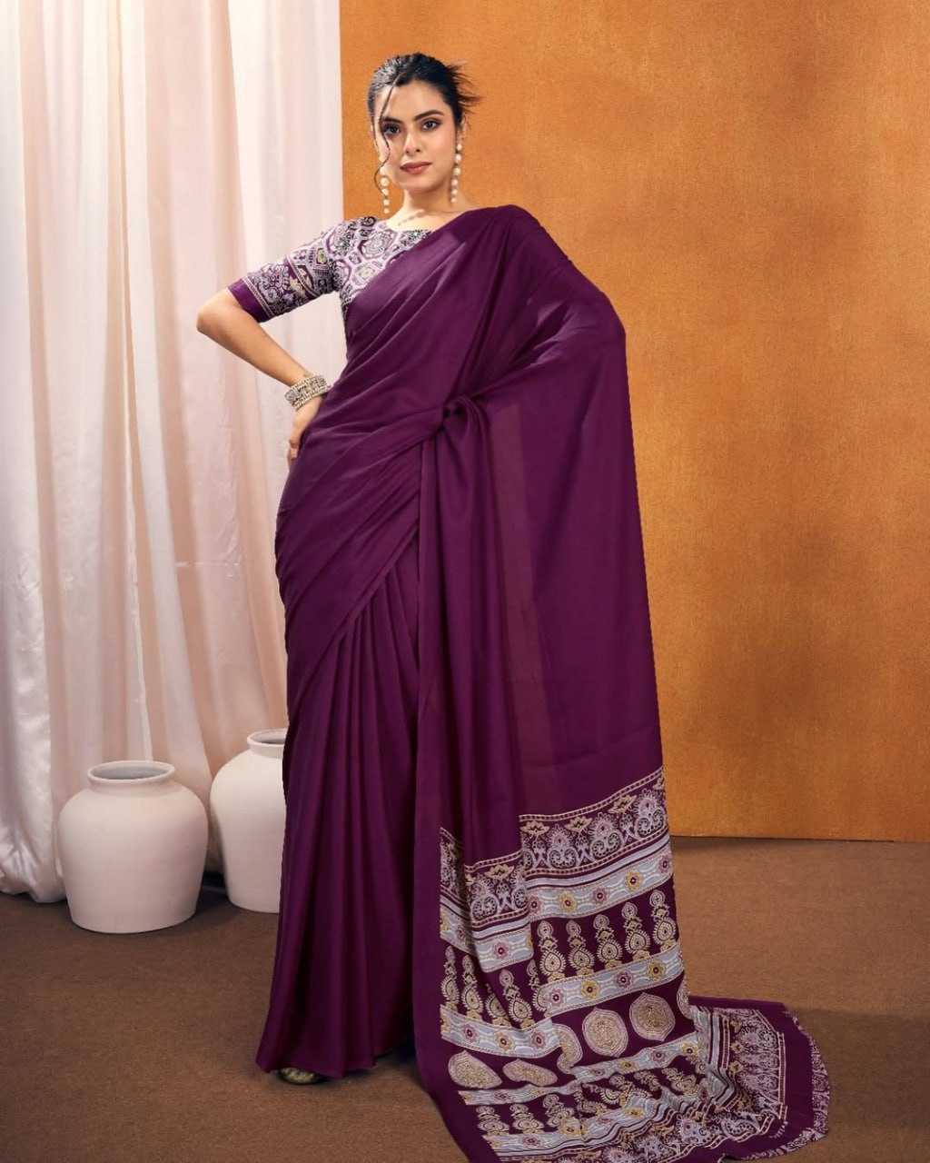 Ynf Gajji Silk RIN207 2228 Silk Sarees Wholesale Fancy Sarees Ajrakh Sarees Manufacturer