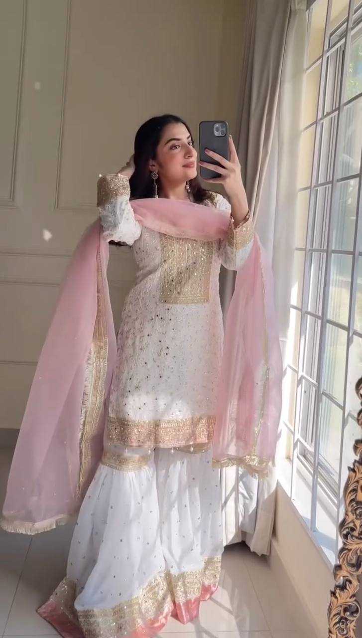 Ynf Georgette KESH159 609 Suits & Dresses Wholesale Sharara Salwar Suits Embroidery Suits Georgette Suit Manufacturer