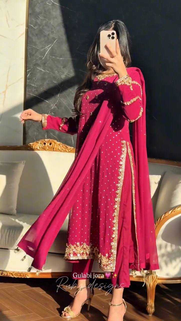 Ynf Georgette KESH461 1706 Suits & Dresses Wholesale Ladies Suits Embroidery Suits Party Wear Dresses Manufacturer