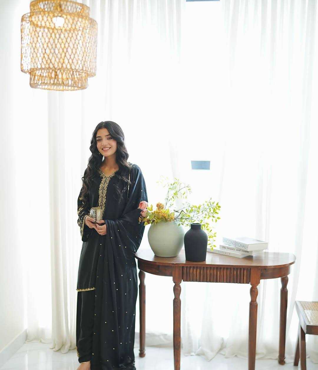 Ynf Georgette KESH499 005 Suits & Dresses Wholesale Georgette Suit Party wear suits Black Salwar Suit Manufacturer