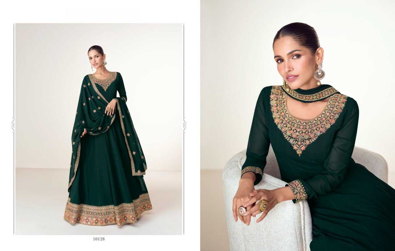Ynf Georgette KESH504 10128 Gowns Wholesale Fancy Gowns Embroidery Gowns Georgette Gown Manufacturer