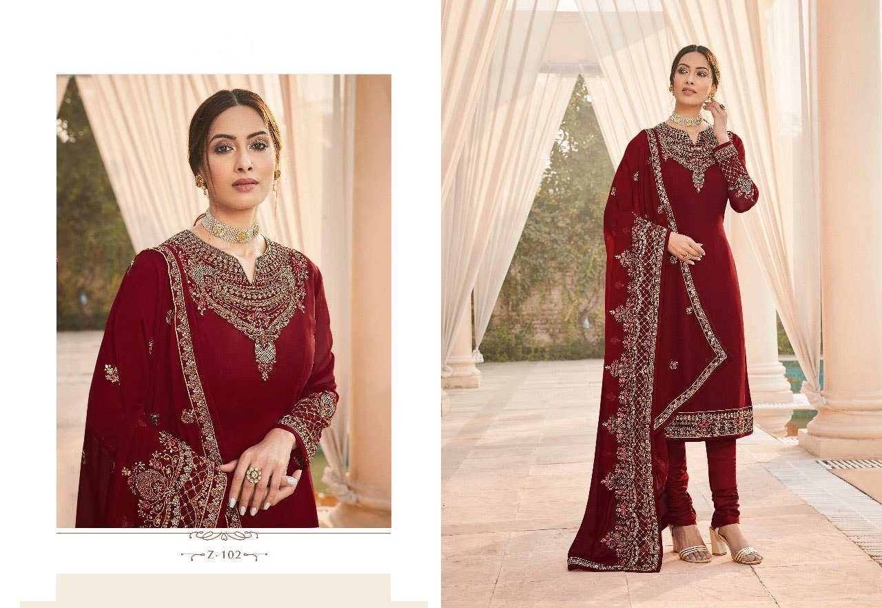 Ynf Georgette KESH504 102 Suits & Dresses Wholesale Semi Stitched Suits Semi-Stitched Suits Maroon Salwar Suit Manufacturer