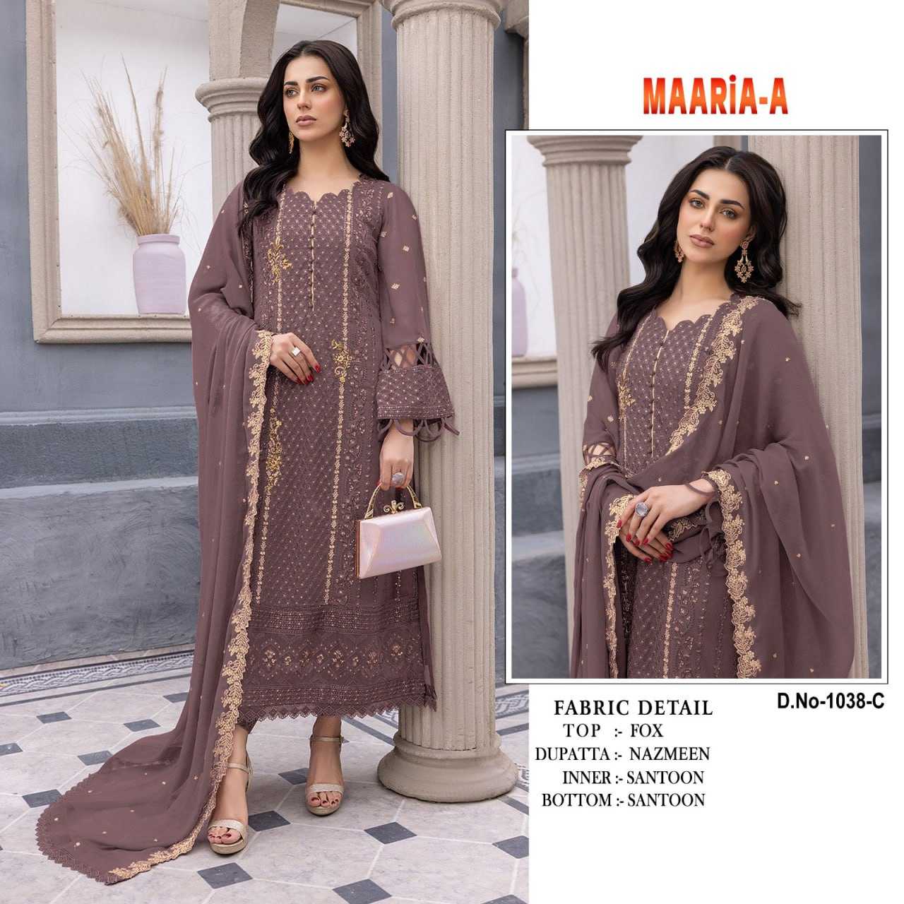 Ynf Georgette KESH504 1038 Suits & Dresses Islamic Clothing Wholesale Pakistani Suits Georgette Suit Semi-Stitched Suits Manufacturer