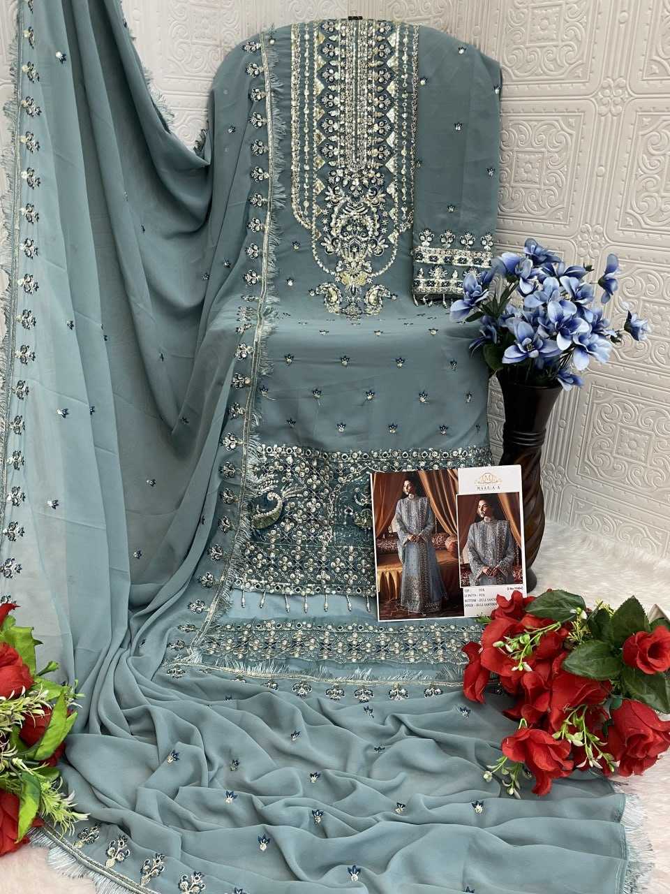 Ynf Georgette KESH504 1149 Suits & Dresses Islamic Clothing Wholesale Pakistani Suits Embroidery Suits Georgette Suit Manufacturer