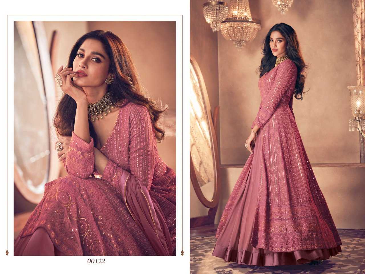 Ynf Georgette KESH504 122 Gowns Wedding Collections Festive Collections Wholesale Embroidery Gowns Georgette Gown Wedding Outfits Manufacturer
