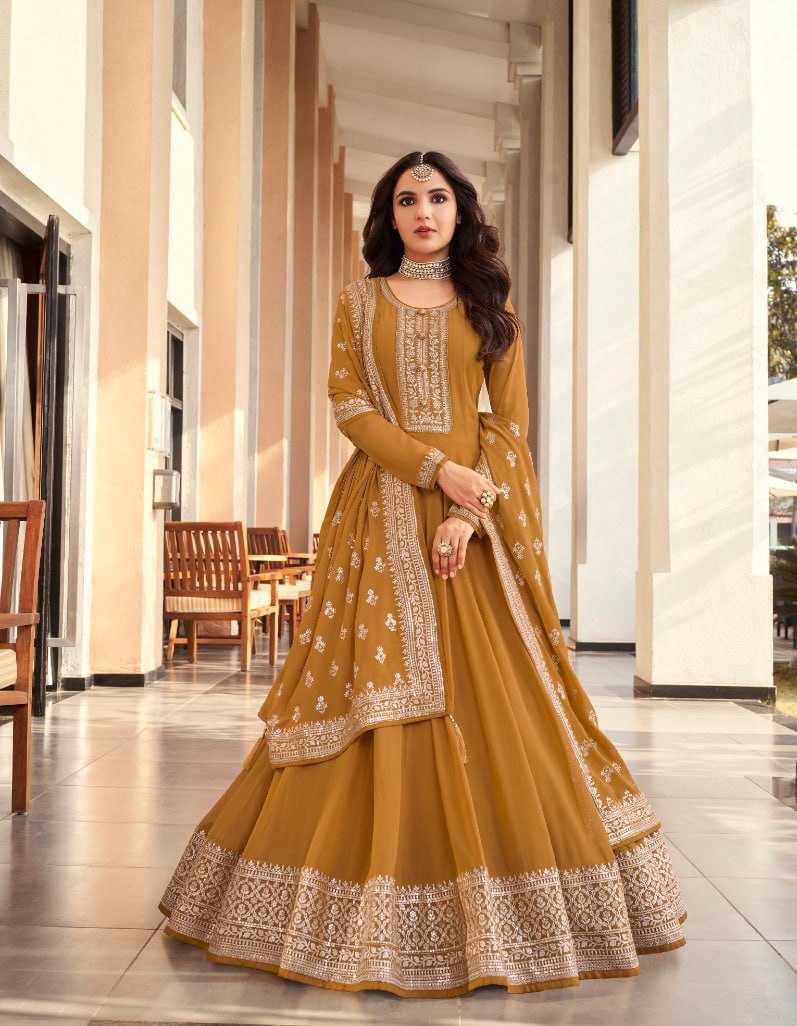 Ynf Georgette KESH504 16061 Gowns Wedding Collections Bollywood Collections Wholesale Embroidery Gowns Georgette Gown Jasmin Bhasin Manufacturer