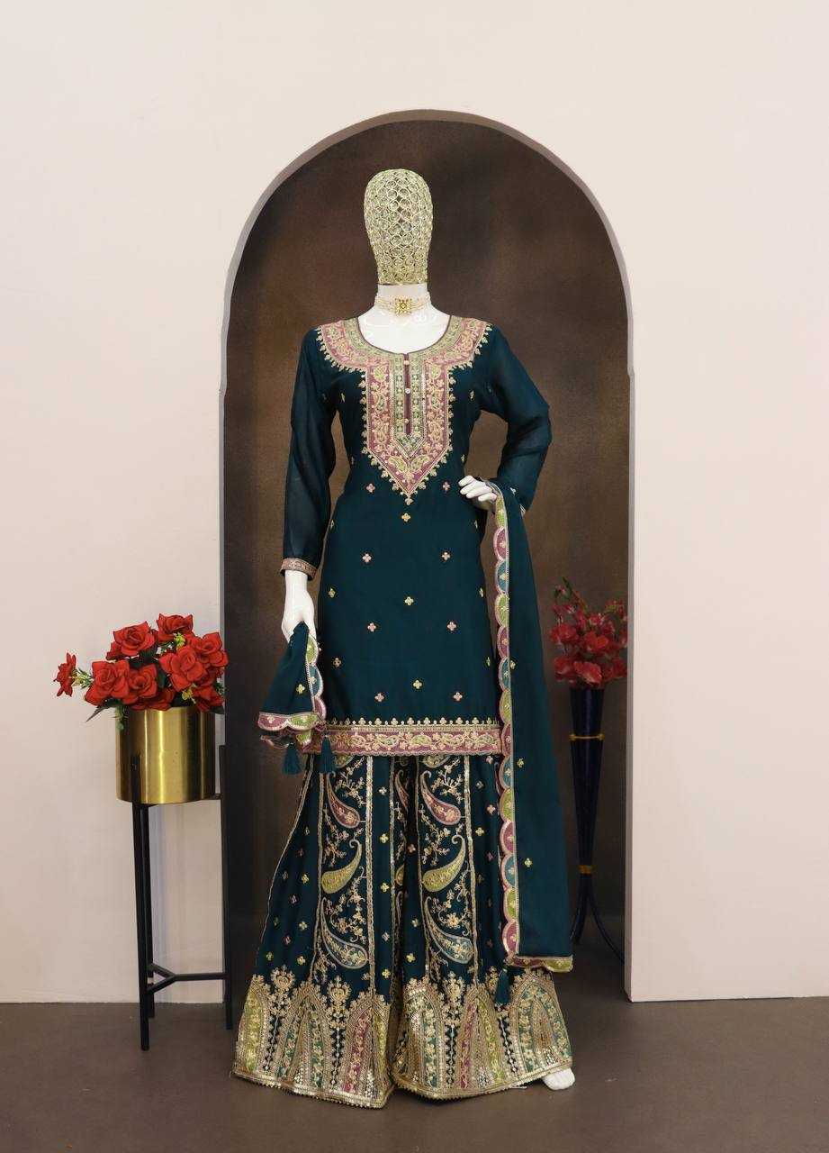 Ynf Georgette KESH504 1677 Suits & Dresses Wholesale Sharara Salwar Suits Embroidery Suits Georgette Suit Manufacturer