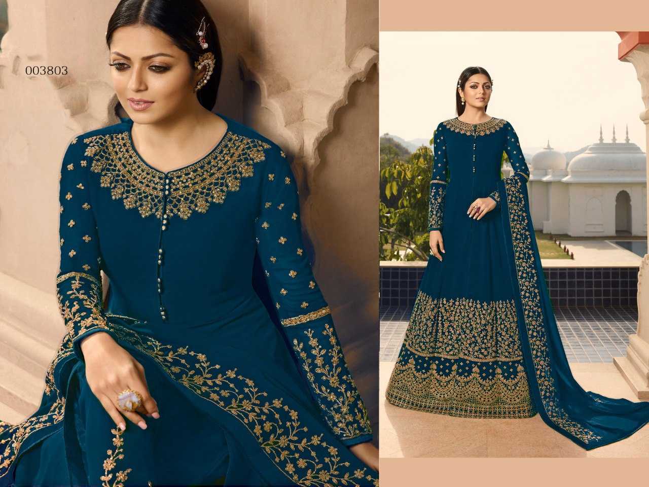 Ynf Georgette KESH504 3803 Suits & Dresses Wholesale Georgette Suit Semi Stitched Suits Semi-Stitched Suits Manufacturer