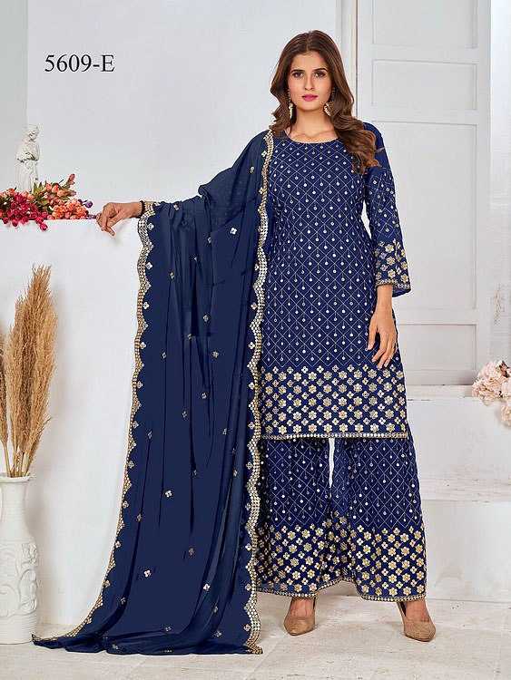 Ynf Georgette KESH504 5609 Suits & Dresses Wedding Collections Festive Collections Wholesale Embroidery Suits Georgette Suit Semi Stitched Suits Manufacturer
