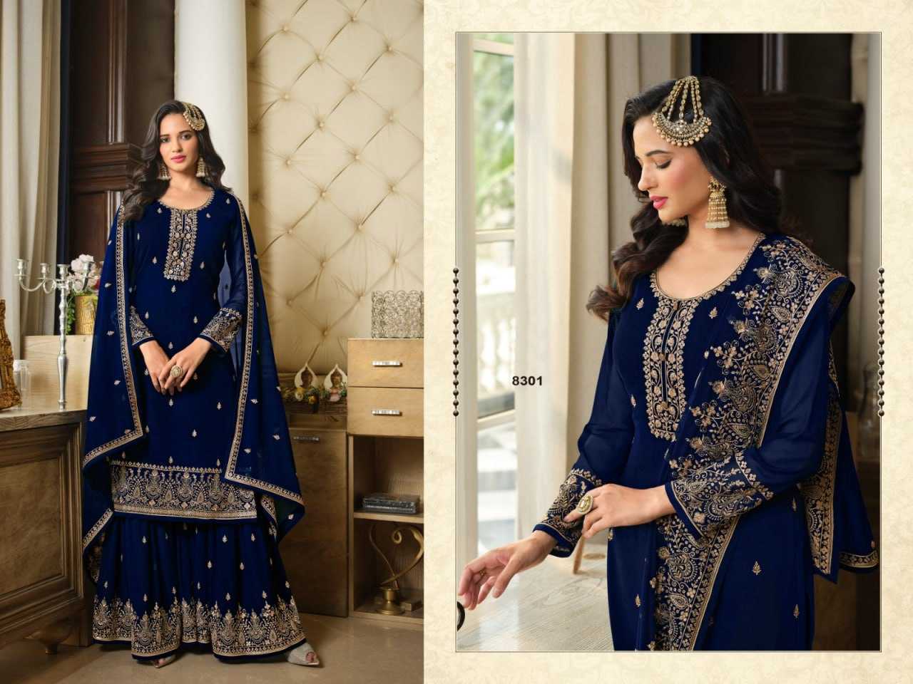 Ynf Georgette KESH504 8301 Suits & Dresses Wholesale Georgette Suit Semi Stitched Suits Semi-Stitched Suits Manufacturer