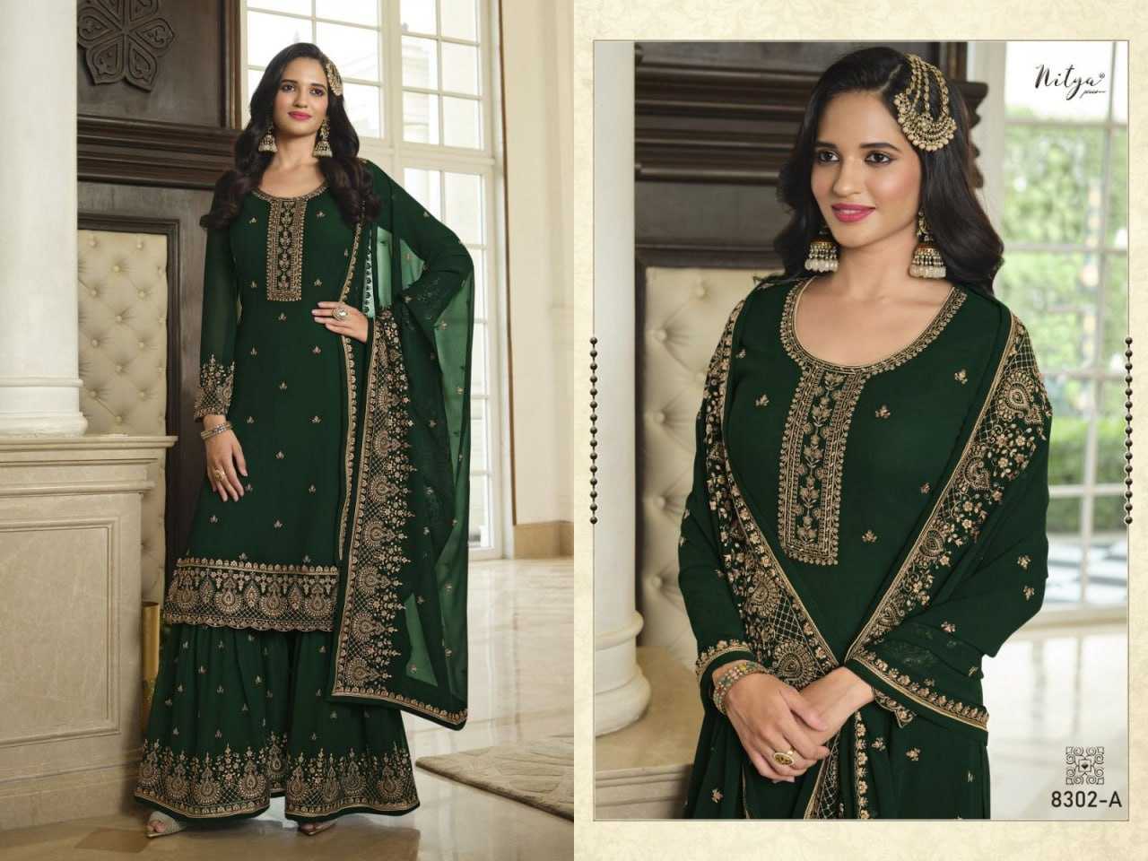 Ynf Georgette KESH504 8302 Suits & Dresses Wholesale Georgette Suit Semi Stitched Suits Semi-Stitched Suits Manufacturer