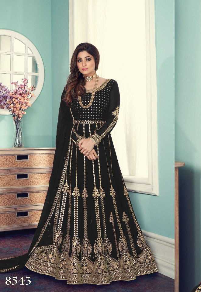 Ynf Georgette KESH504 8543 Gowns Wedding Collections Bollywood Collections Wholesale Embroidery Gowns Georgette Gown Shamita Shetty Manufacturer