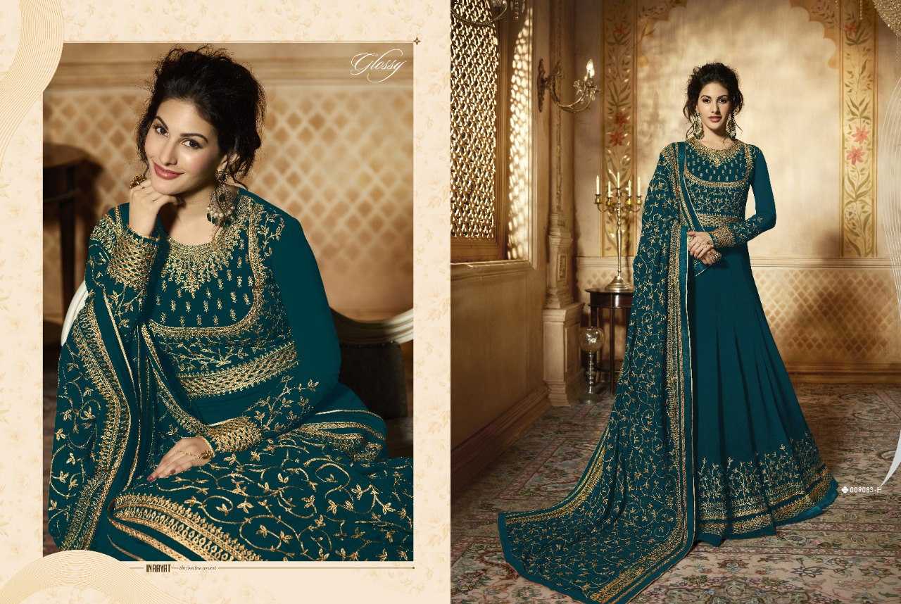 Ynf Georgette KESH504 9083 Gowns Wholesale Embroidery Gowns Long Gowns Georgette Gown Manufacturer