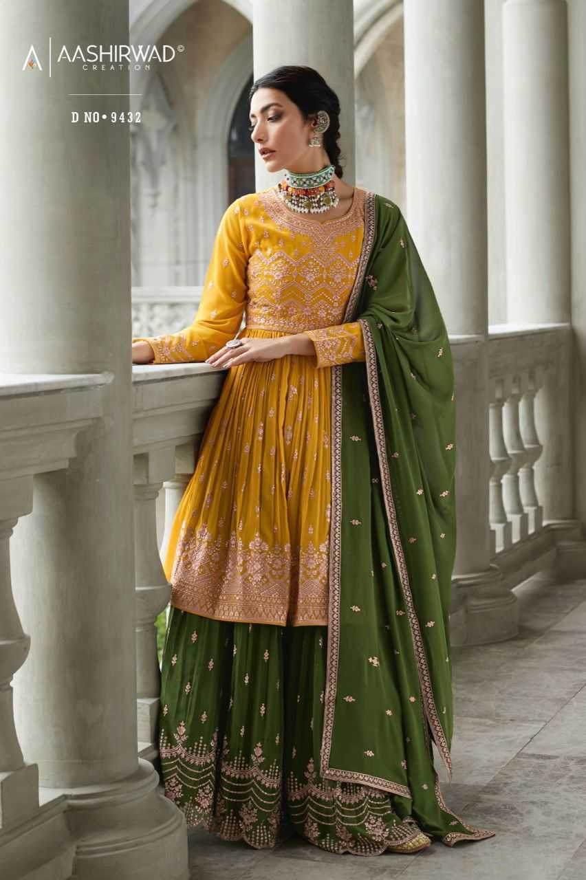 Ynf Georgette KESH504 9428 Suits & Dresses Wedding Collections Festive Collections Wholesale Sharara Salwar Suits Embroidery Suits Georgette Suit Manufacturer