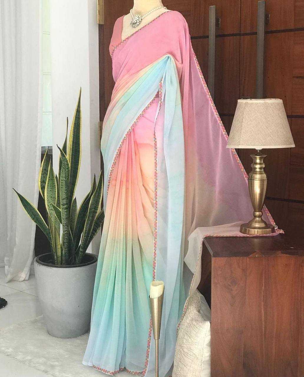 Ynf Georgette KESH509 103 Sarees Wholesale Designer Sarees Fancy Sarees Ladies Sarees Manufacturer