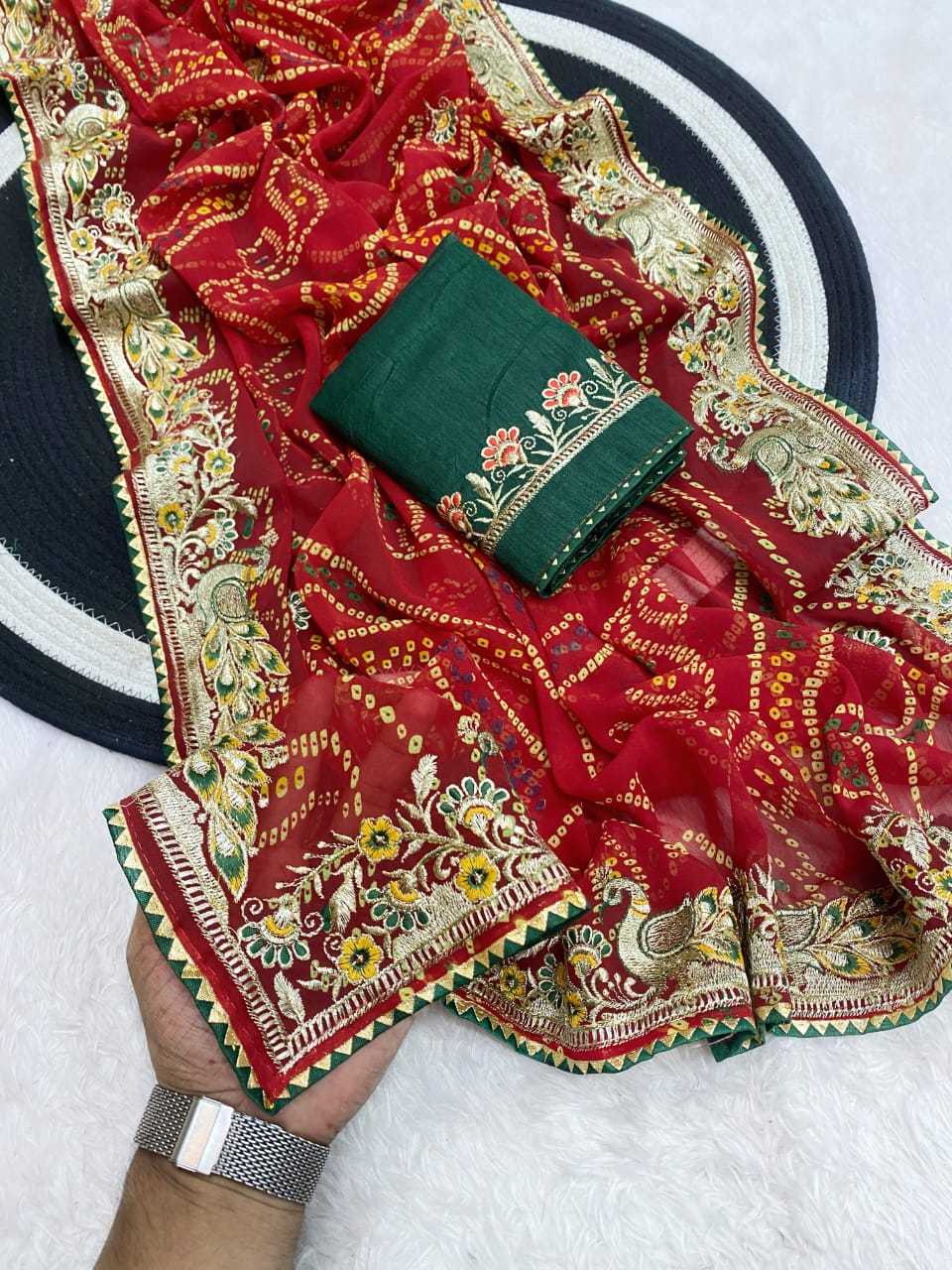 Ynf Georgette KESH514 151 Sarees Wholesale Designer Sarees Embroidered Sarees Manufacturer