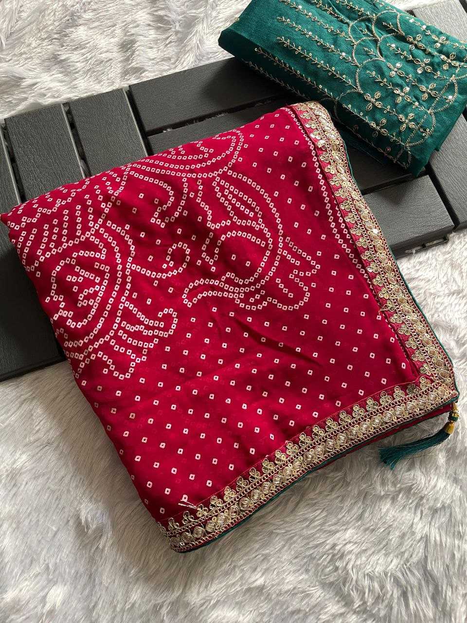 Ynf Georgette KESH516 9275 Sarees Wholesale Party Wear Sarees Fancy Sarees Bandhani Sarees Manufacturer