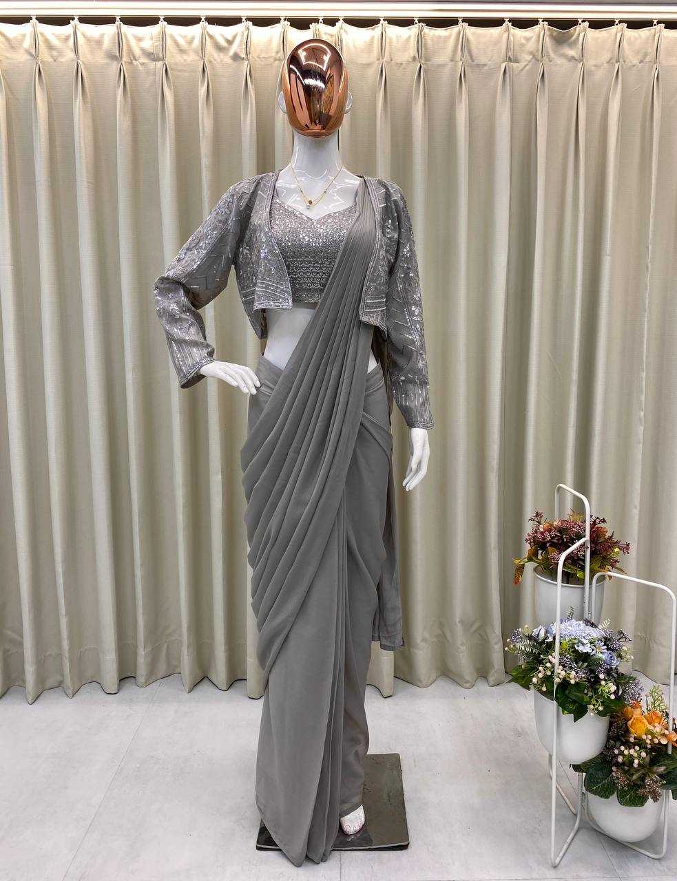 Ynf Georgette RIN110 363 Sarees Wholesale Designer Sarees Party Wear Sarees Manufacturer