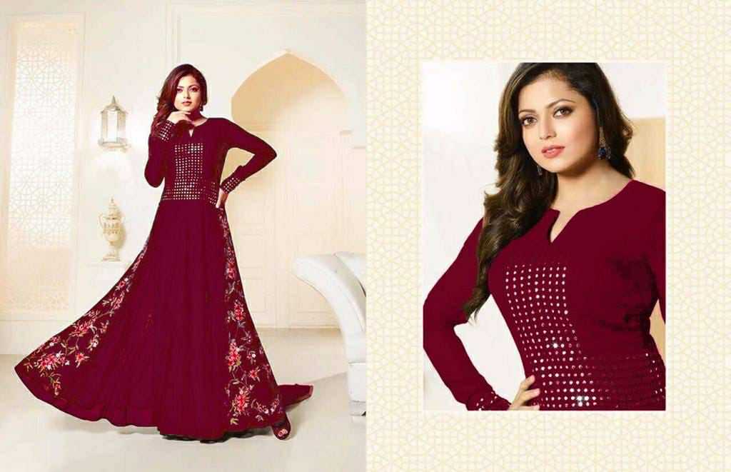 Ynf Georgette RIN131 91002 Gowns Wedding Collections Festive Collections Wholesale Anarkali Gown Georgette Gown Wedding Outfits Manufacturer
