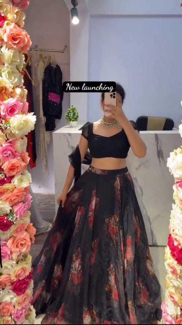 Ynf Georgette RIN157 1063 Lehengas Wedding Collections Plus Size Collections Wholesale Designer Lehenga Printed Lehenga Georgette Lehenga Manufacturer