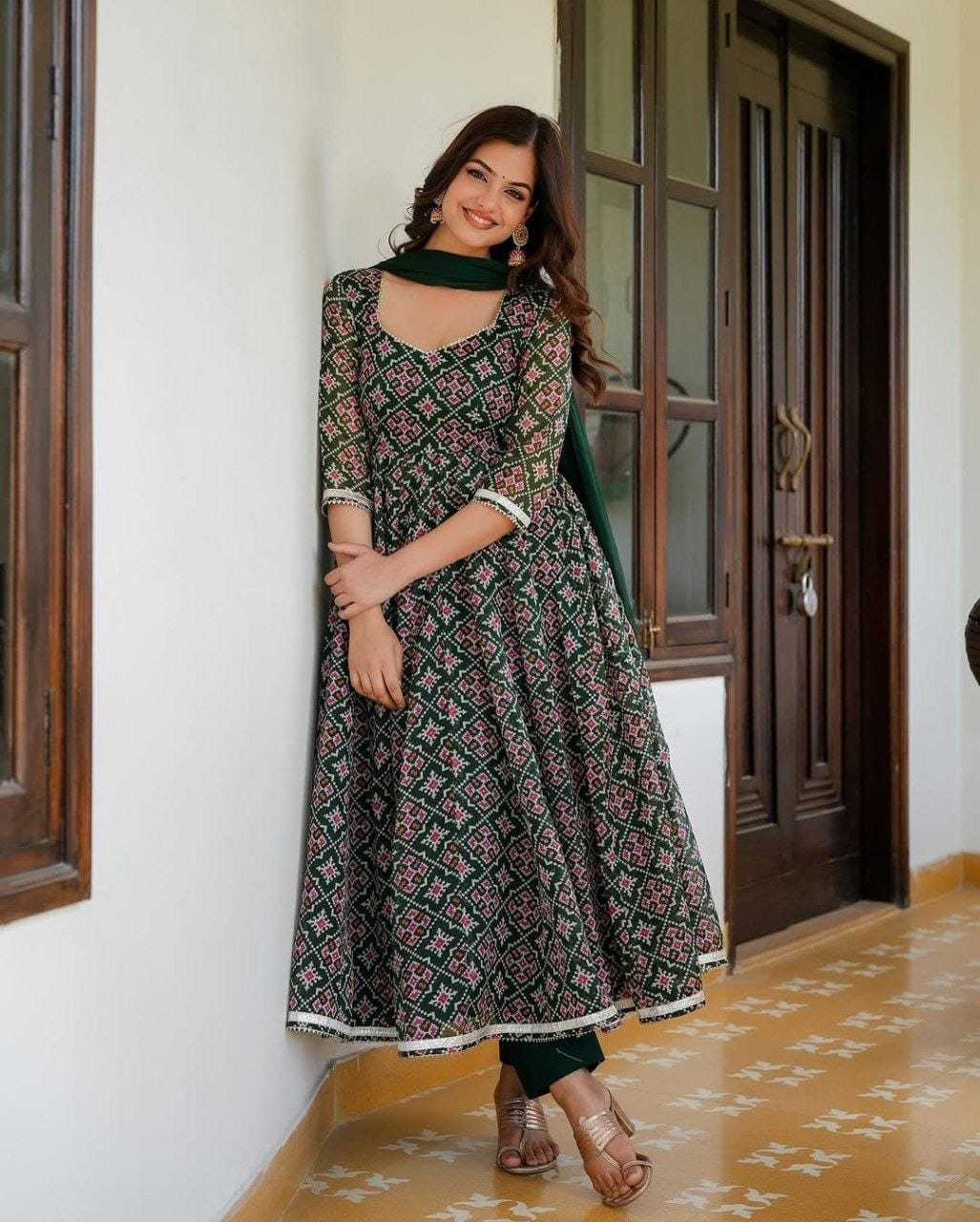 Ynf Georgette RIN157 184 Gowns Wedding Collections Plus Size Collections Wholesale Printed Gowns Georgette Gown Designer Gowns Manufacturer