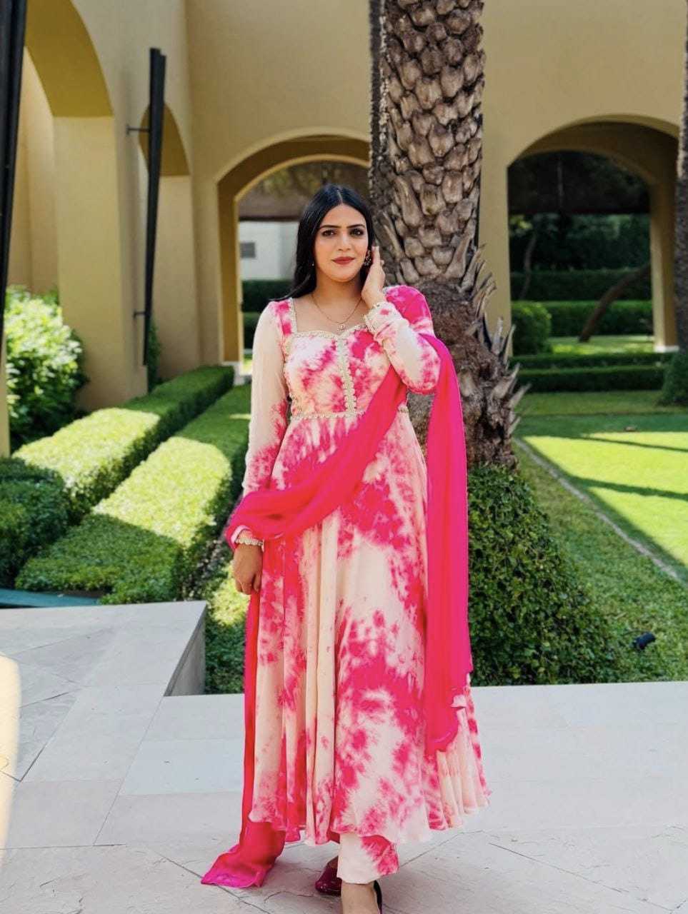 Ynf Georgette RIN157 189 Gowns Plus Size Collections Wholesale Party Gowns Georgette Gown Designer Gowns Manufacturer