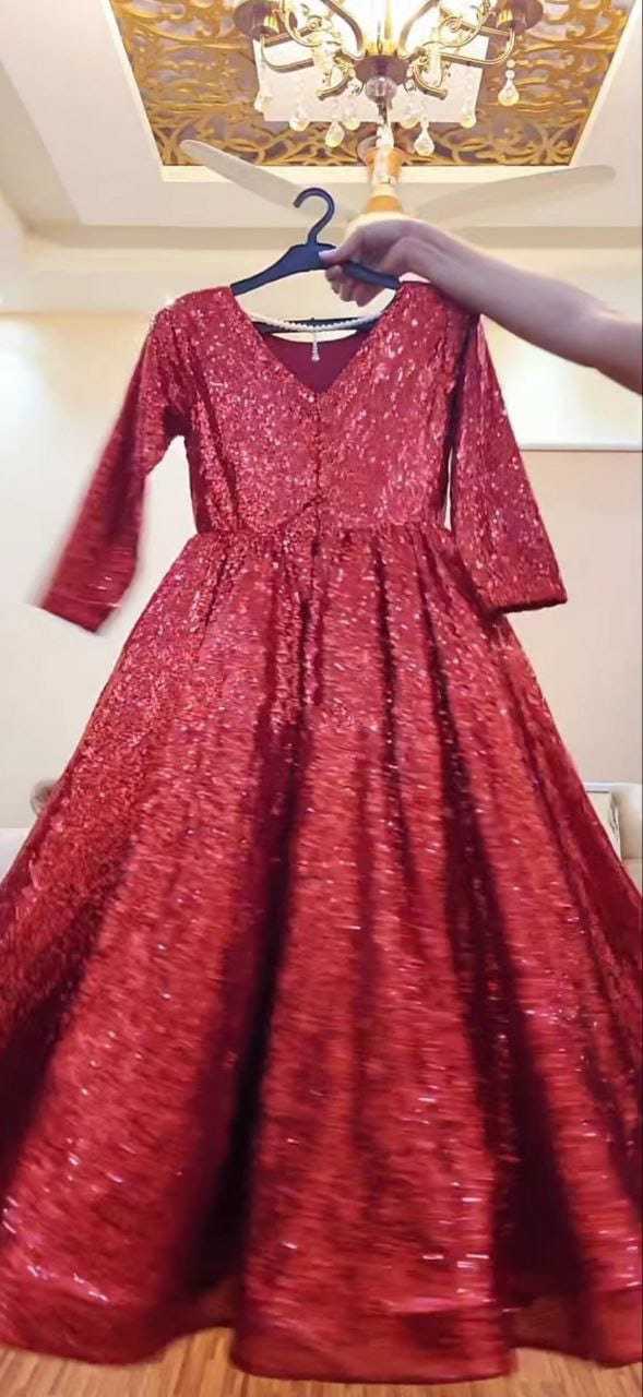Ynf Georgette RIN157 2060 Gowns Wedding Collections Plus Size Collections Wholesale Georgette Gown Wedding Gown Sequin Gowns Manufacturer