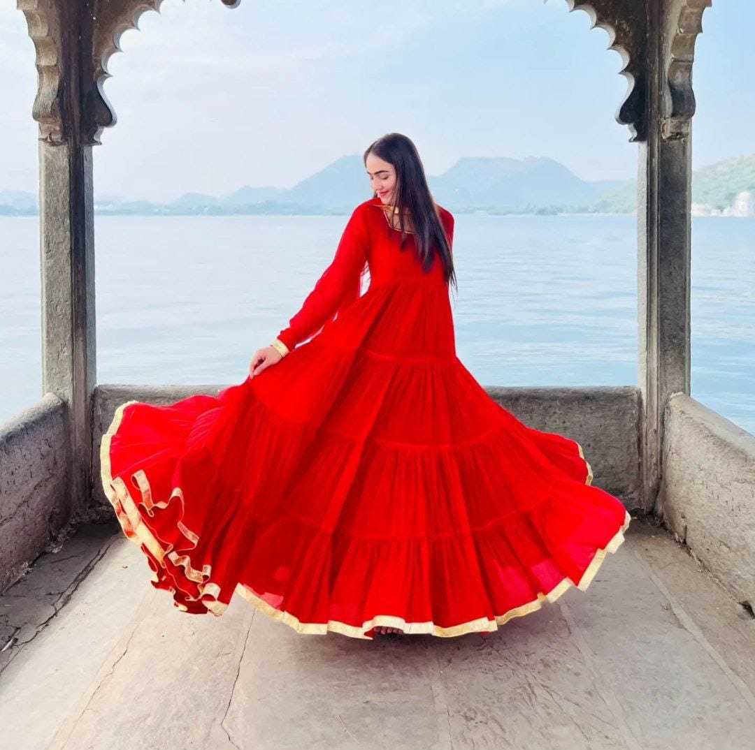Ynf Georgette RIN157 2065 Gowns Wedding Collections Festive Collections Wholesale Georgette Gown Wedding Gown Designer Gowns Manufacturer