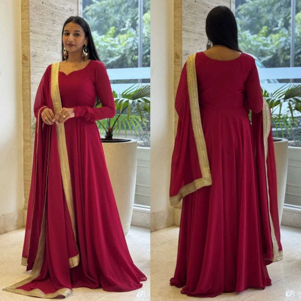 Ynf Georgette RIN157 2076 Gowns Wedding Collections Plus Size Collections Wholesale Georgette Gown Wedding Gown Designer Gowns Manufacturer
