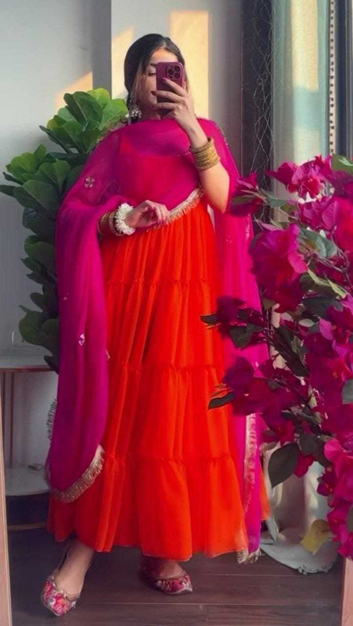 Ynf Georgette RIN157 2082 Gowns Wedding Collections Plus Size Collections Wholesale Party Gowns Georgette Gown Wedding Gown Manufacturer