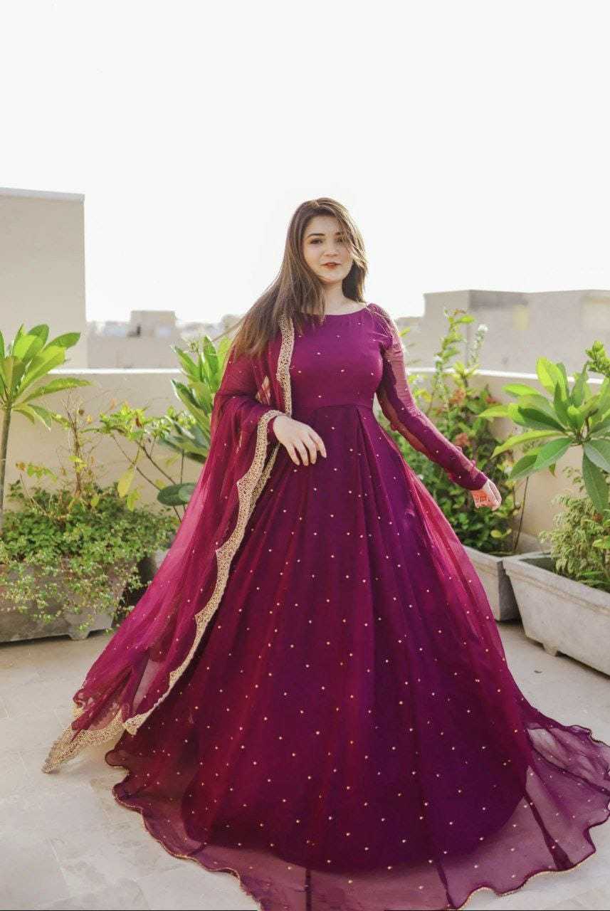 Ynf Georgette RIN157 2087 Gowns Wedding Collections Plus Size Collections Wholesale Georgette Gown Wedding Gown Designer Gowns Manufacturer