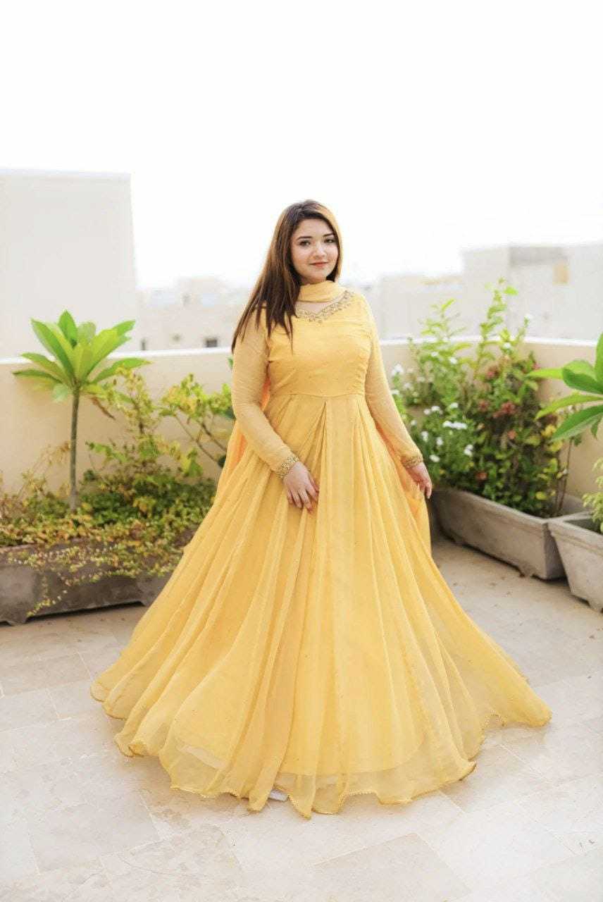 Ynf Georgette RIN157 2089 Gowns Plus Size Collections Wholesale Party Gowns Georgette Gown Designer Gowns Manufacturer