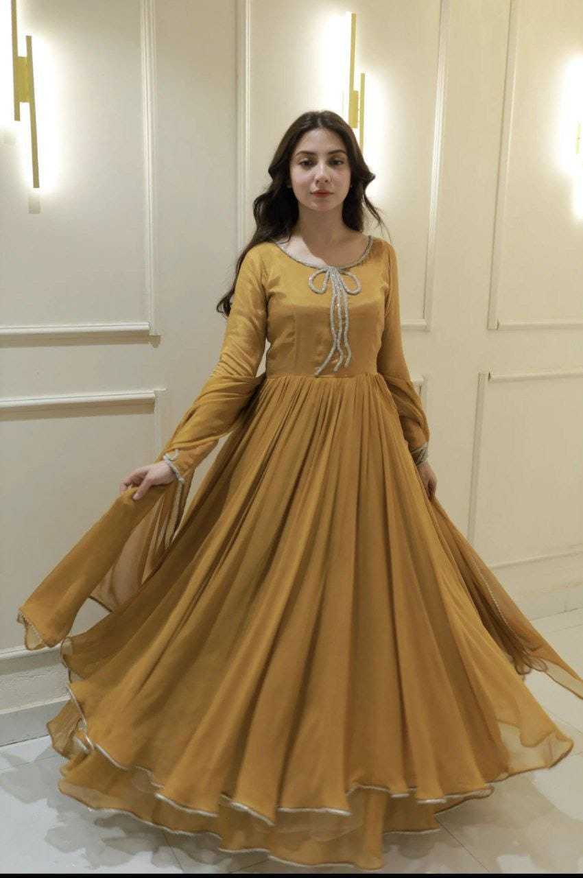 Ynf Georgette RIN157 2099 Gowns Plus Size Collections Wholesale Fancy Gowns Georgette Gown Designer Gowns Manufacturer