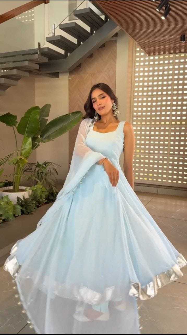 Ynf Georgette RIN157 3195 Gowns Wedding Collections Plus Size Collections Wholesale Georgette Gown Wedding Gown Designer Gowns Manufacturer