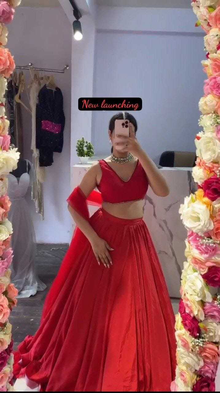 Ynf Georgette RIN157 5252 Lehengas Plus Size Collections Wholesale Wedding Lehenga Georgette Lehenga Red Lehenga Manufacturer