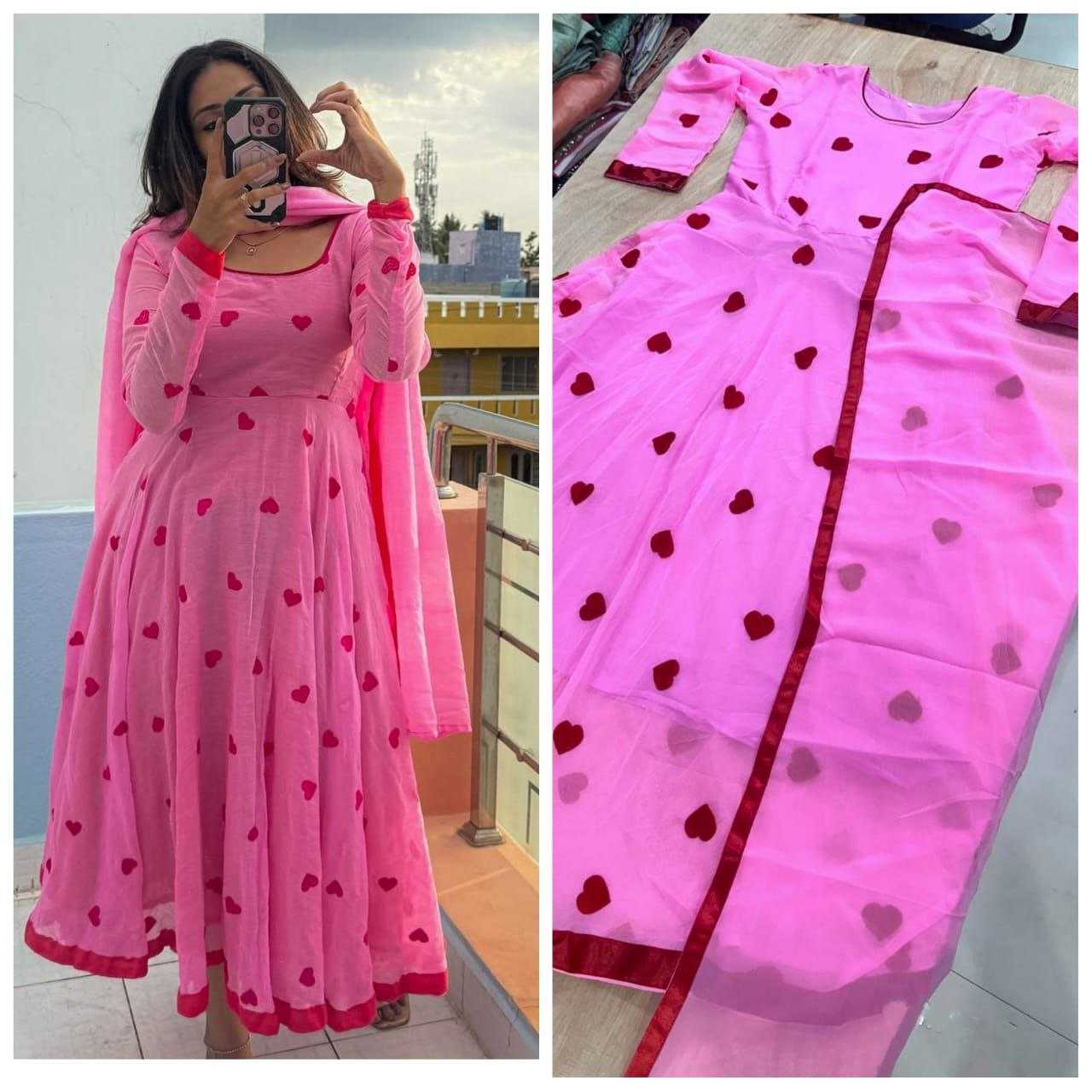 Ynf Georgette RIN161 umbrella Gowns Wholesale Printed Gowns Anarkali Gown Georgette Gown Manufacturer