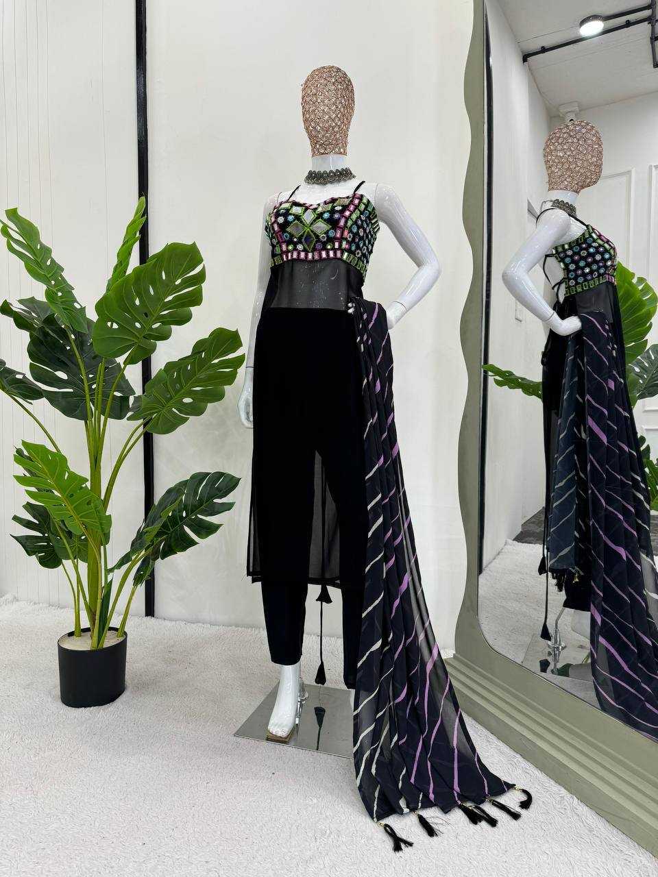 Ynf Georgette RIN162 5750 Suits & Dresses Wholesale Georgette Suit Party wear suits Black Salwar Suit Manufacturer